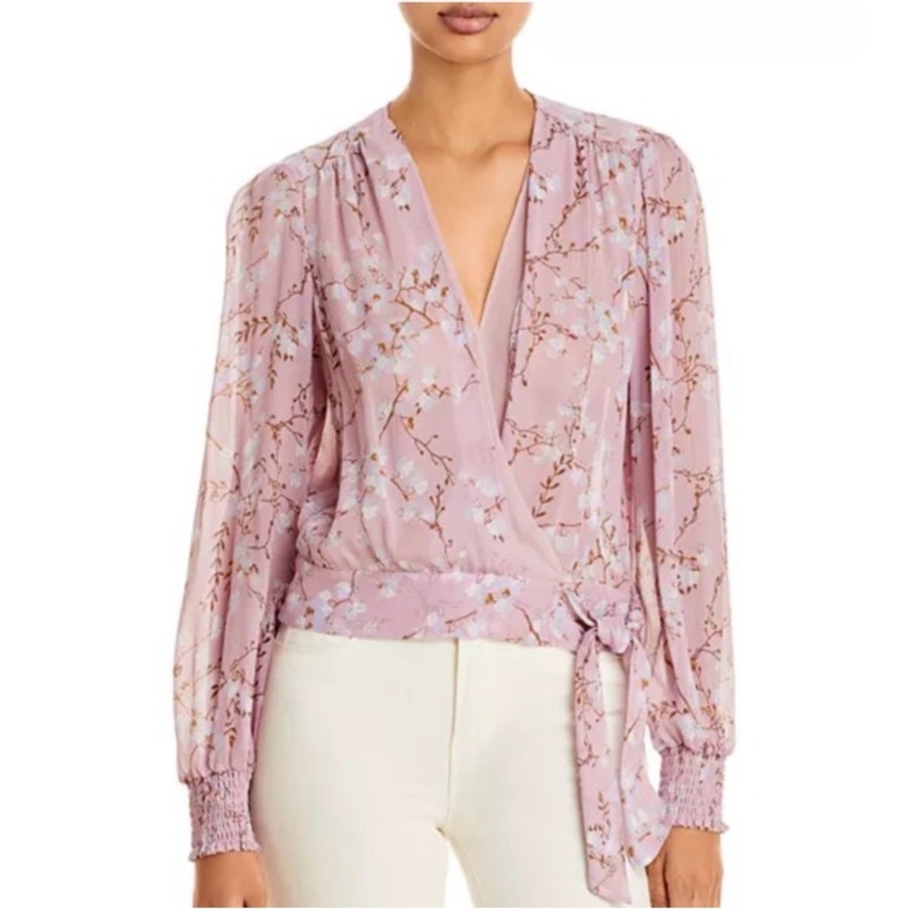 PAIGE Margherita Silk Ling Sleeve Blouse